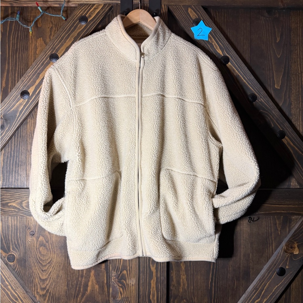 Old Navy Sherpa Zip Jacket – XL – Cream 🤍